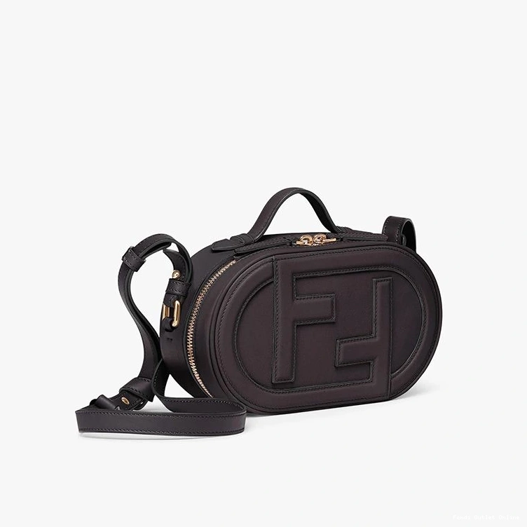 Affordable Black Leather Mini Camera Calf Fendi Case In O'Lock 0817